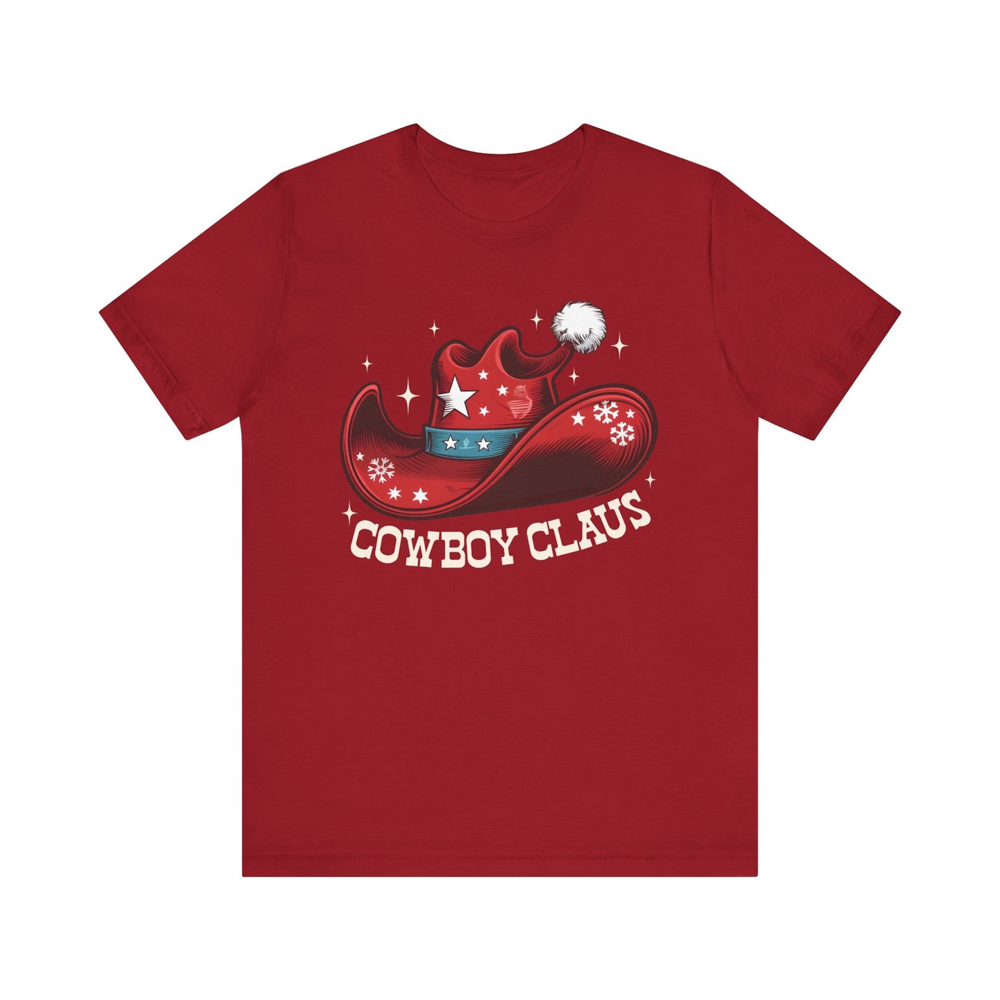 Cowboy Claus Christmas Shirt – Western Santa Hat Funny Cowboy Holiday Tee