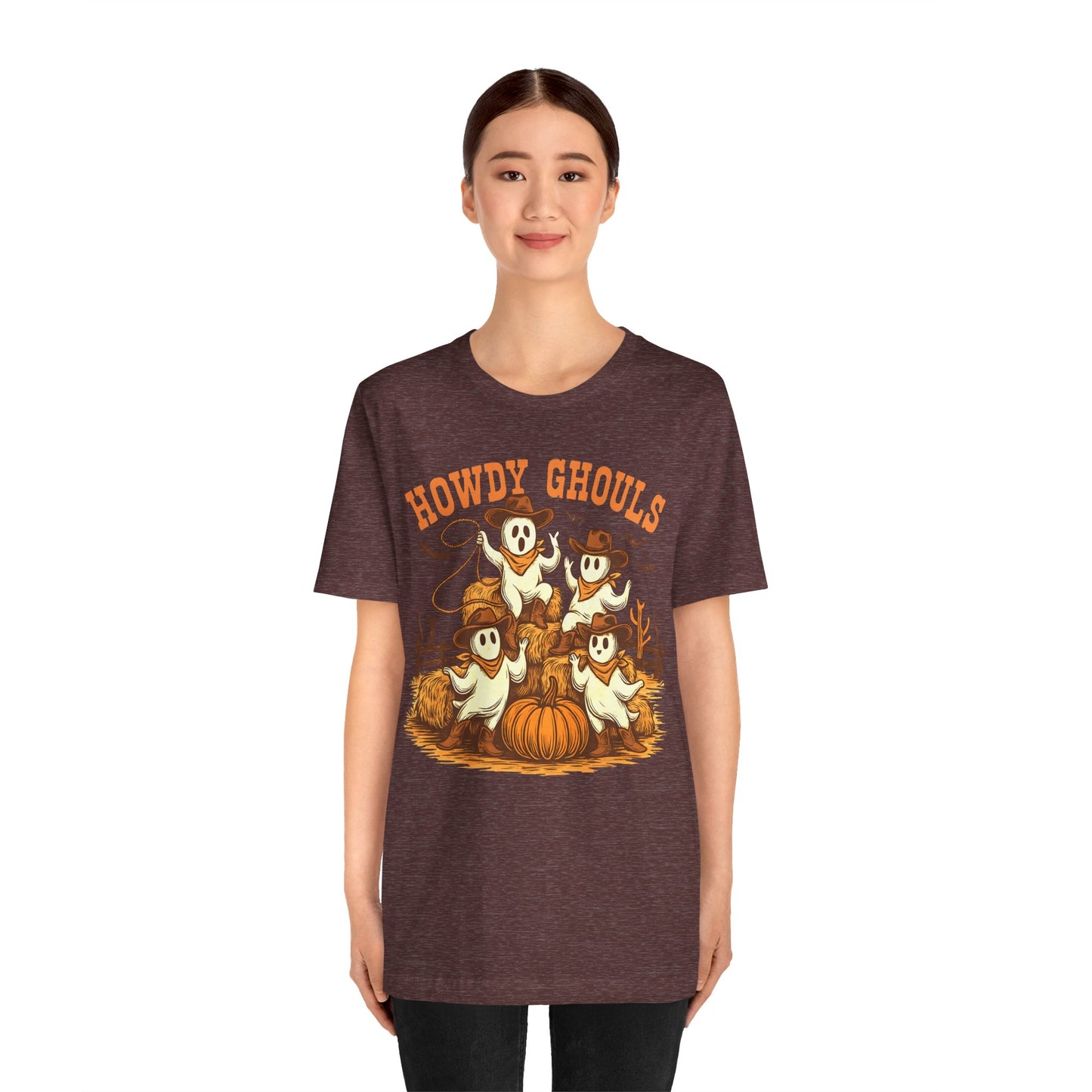 Howdy Ghouls Shirt – Cute Ghost Cowboy Halloween Tee, Western Rodeo Texas Fall Outfit
