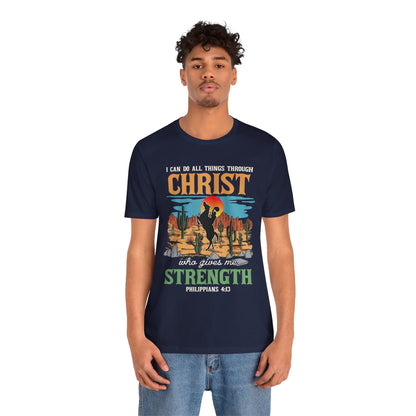 I Can Do All Things Through Christ Shirt – Western Rodeo Christian Tee