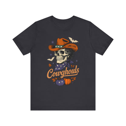 Cowghouls Shirt – Long Live Halloween Skeleton Cowboy Western Ghost Tee