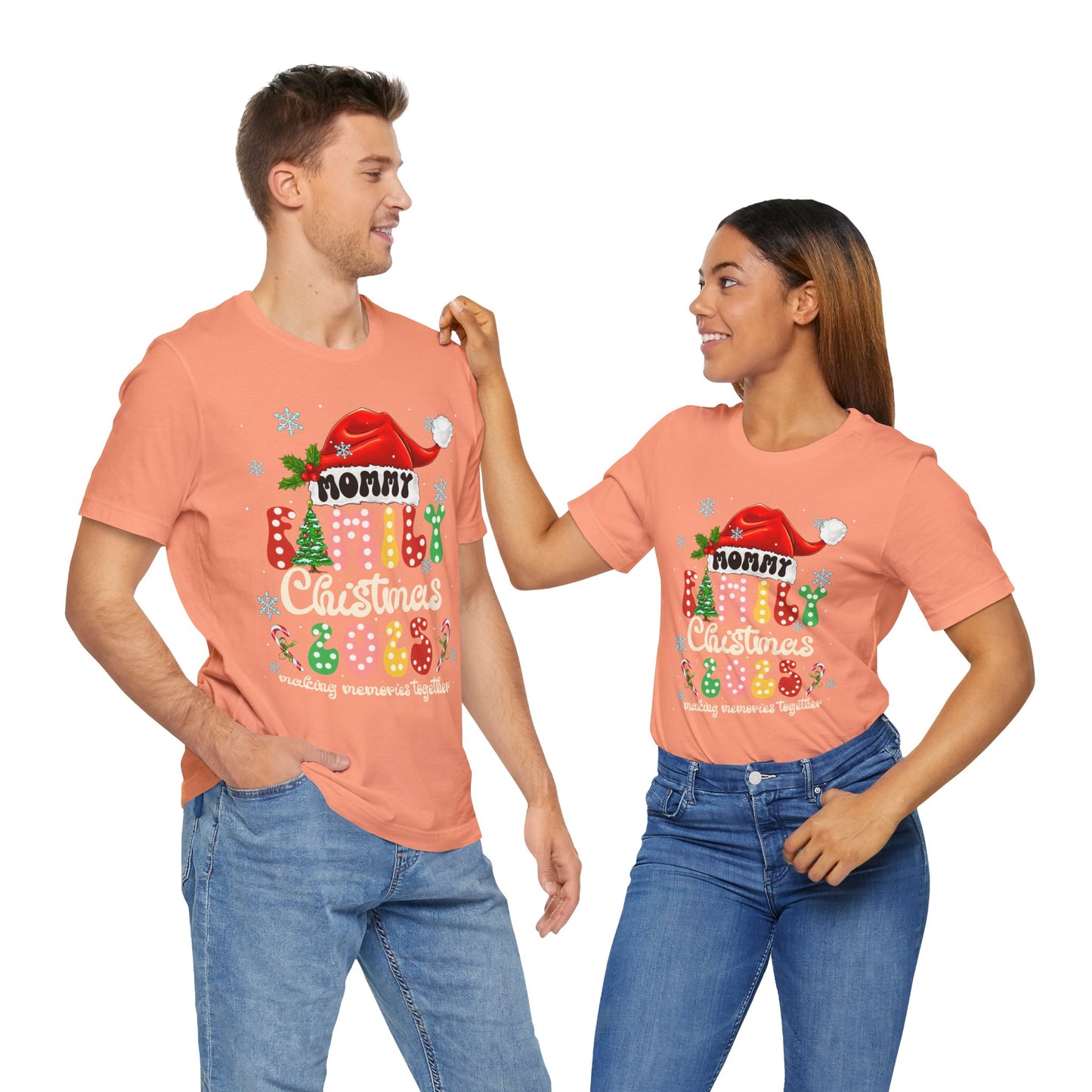 Mommy Family Christmas 2025 Shirt – Cute Matching Polka Dot Holiday Tee