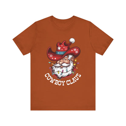 Cowboy Claus Shirt – Western Santa Hat Funny Cowboy Christmas Holiday Tee