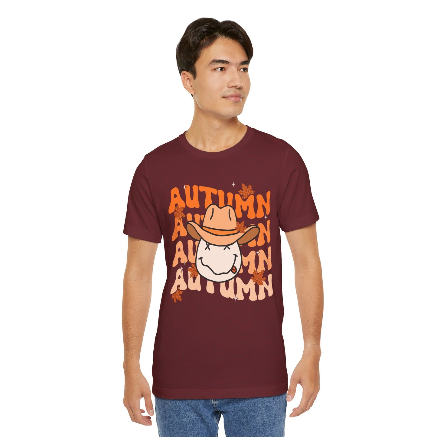 Retro Groovy Fall Shirt – Vintage 70s Smile Face Pumpkin Halloween Tee