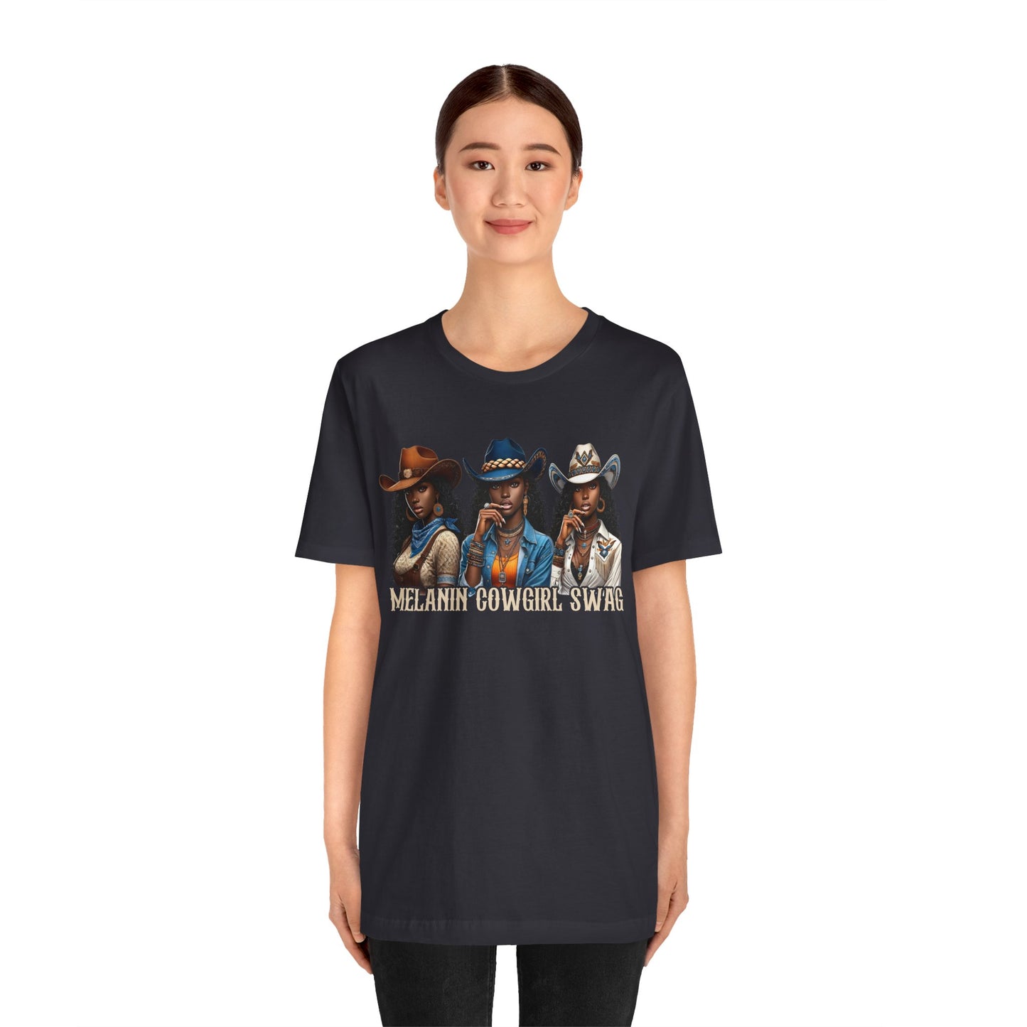 Melanin Cowgirl Swag Shirt – Black African American Western Tee