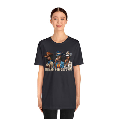 Melanin Cowgirl Swag Shirt – Black African American Western Tee