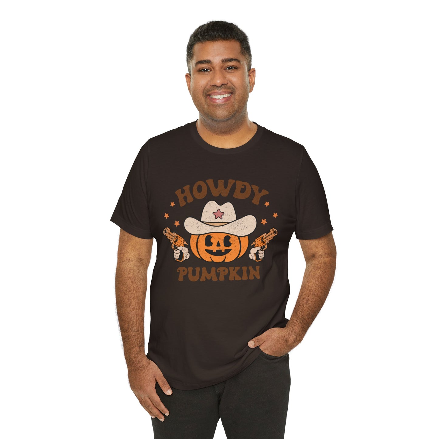 Howdy Pumpkin T-Shirt, Retro Western Cowboy Cowgirl Halloween Tee