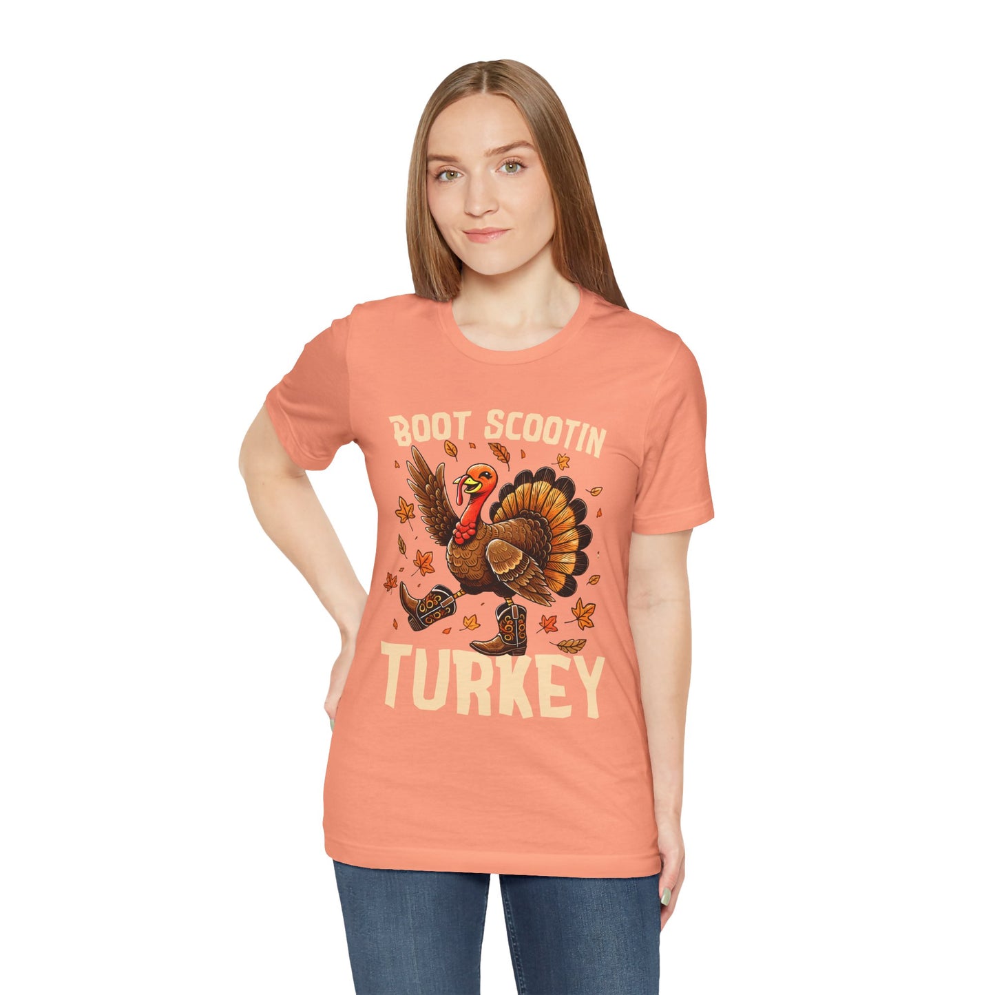 Boot Scootin’ Turkey Shirt – Funny Western Cowboy Thanksgiving Rodeo Tee
