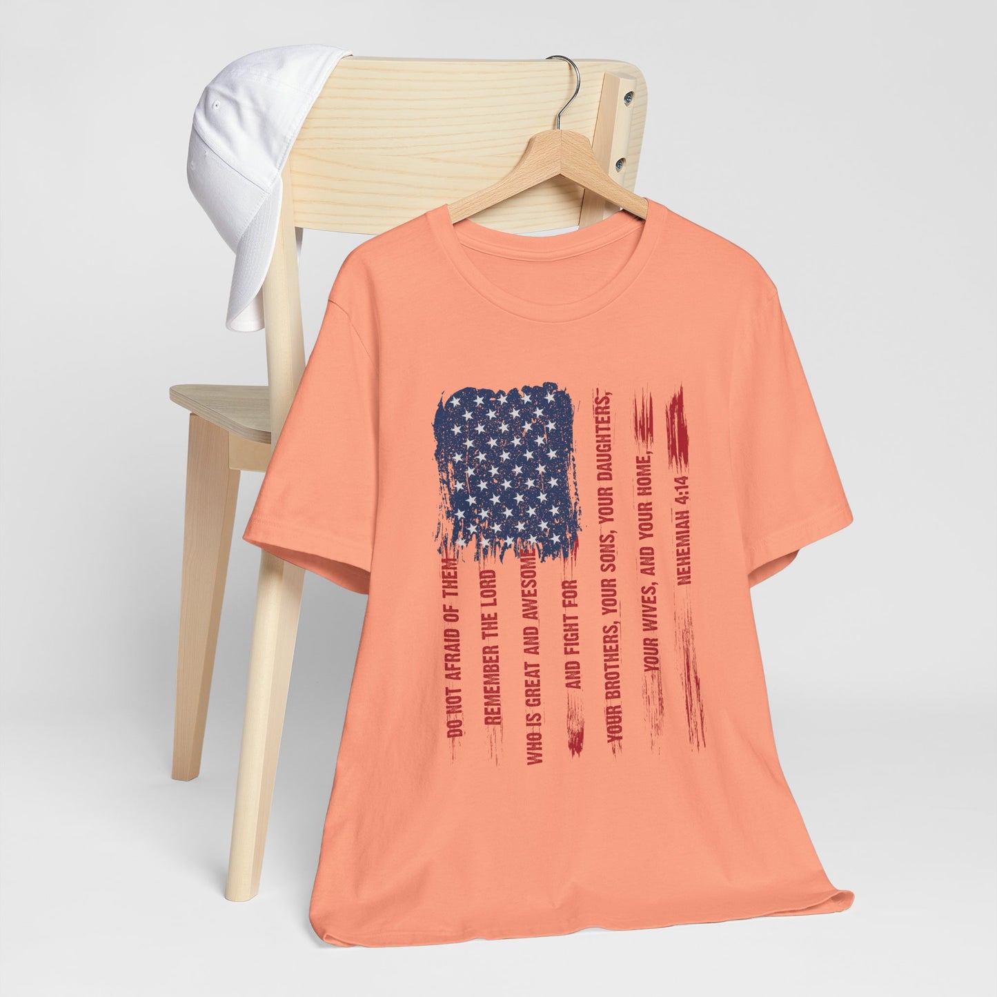 Legacy Dads Shirt – USA Flag Nehemiah 4:14 Christian Men’s Faith Tee