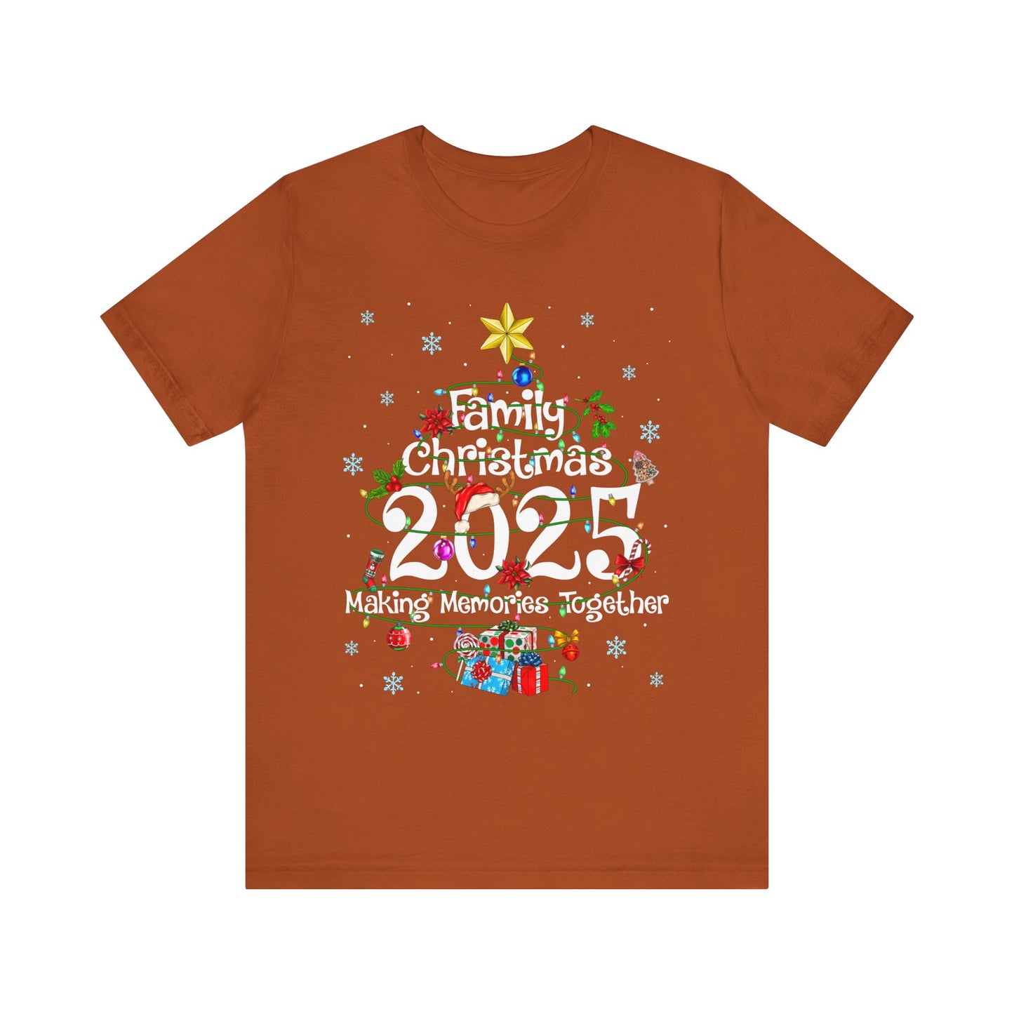 Family Christmas 2025 Tree Shirt – Festive Holiday Lights Matching Pajama Tee
