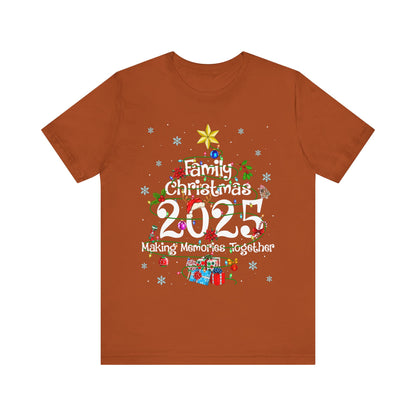 Family Christmas 2025 Tree Shirt – Festive Holiday Lights Matching Pajama Tee