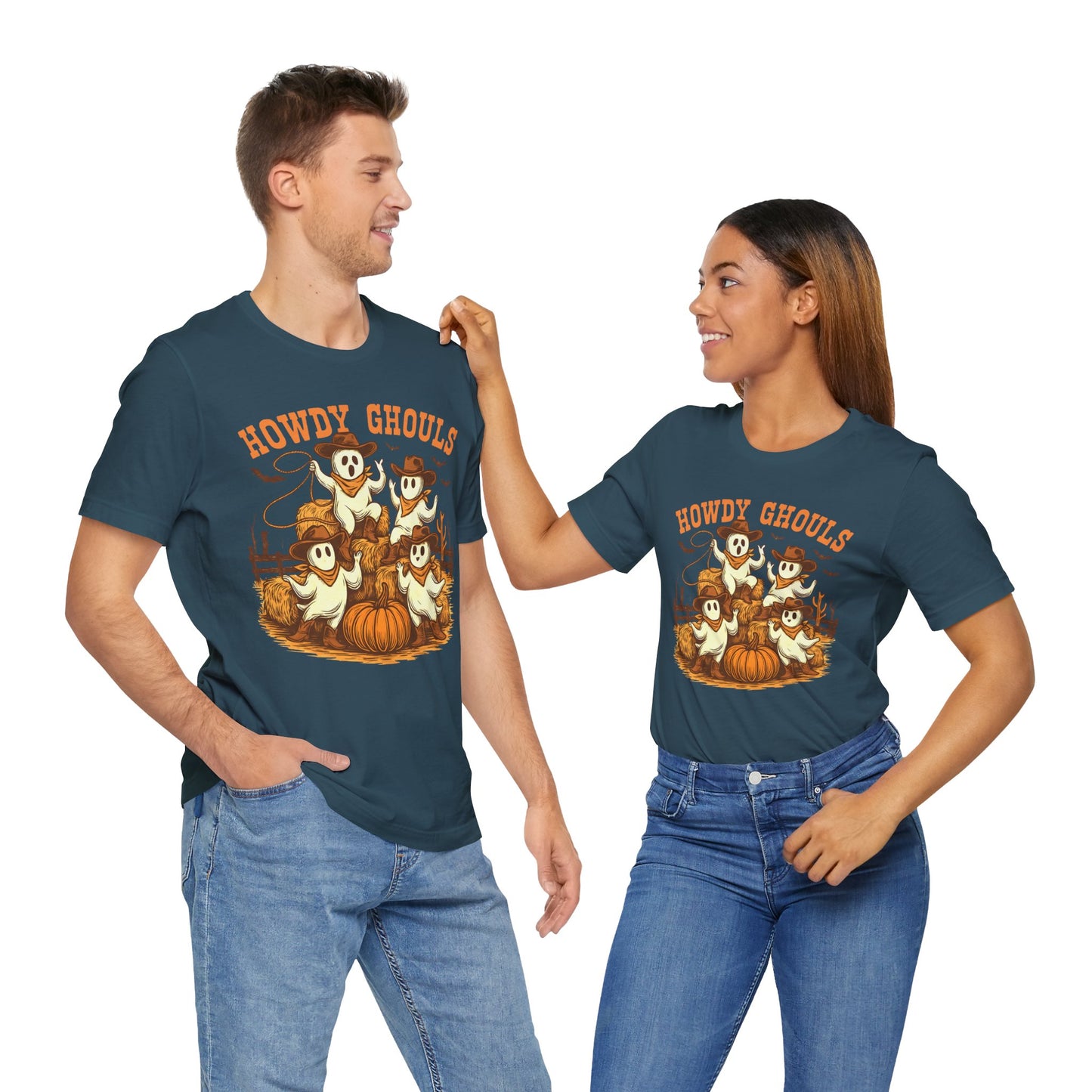 Howdy Ghouls Shirt – Cute Ghost Cowboy Halloween Tee, Western Rodeo Texas Fall Outfit