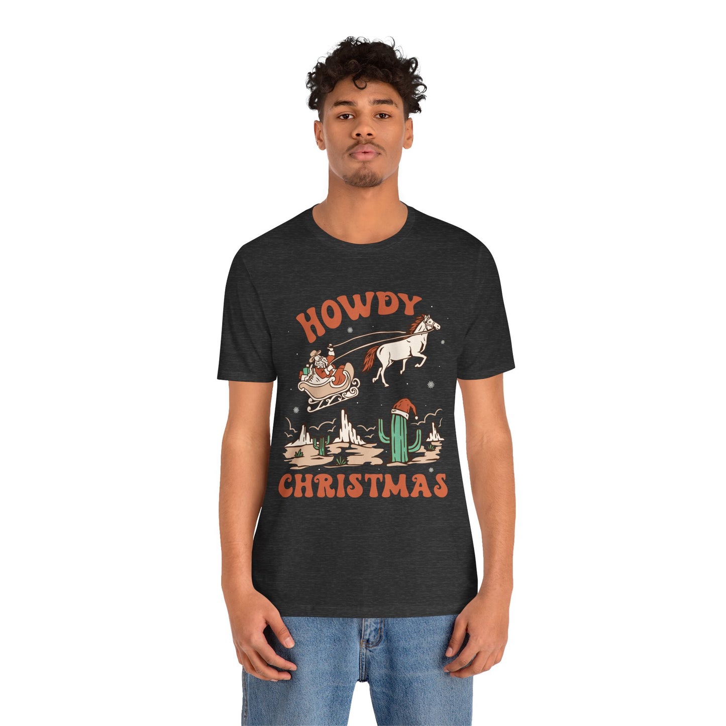 Howdy Christmas Shirt – Vintage Cowboy Santa on Horse Retro Western Holiday Tee