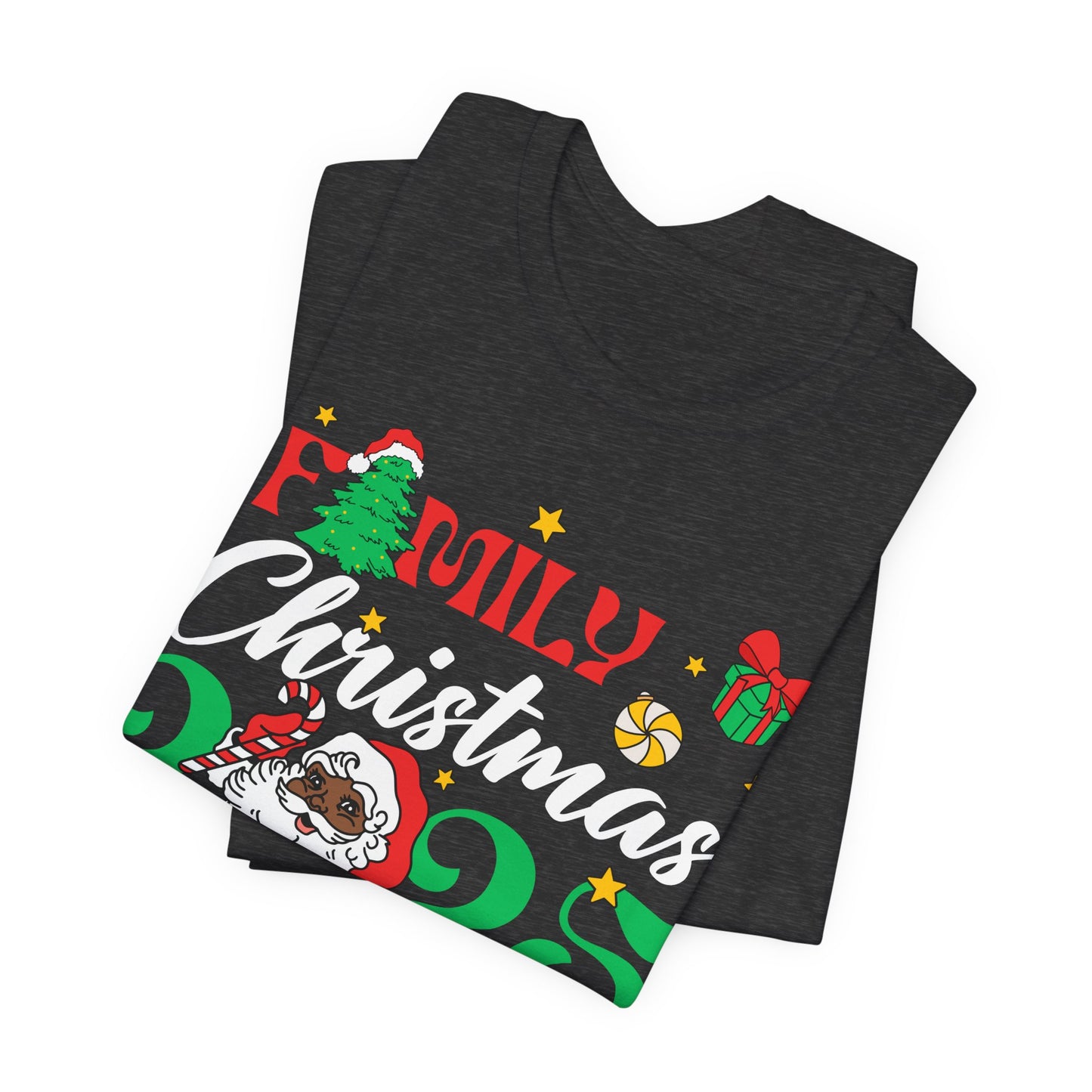 Family Christmas 2025 Shirt – Black Santa Afrocentric Matching Holiday Tee