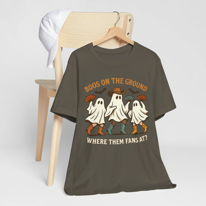 Boos on the Ground Shirt – Funny Western Cowgirl Ghost Squad Halloween Tee