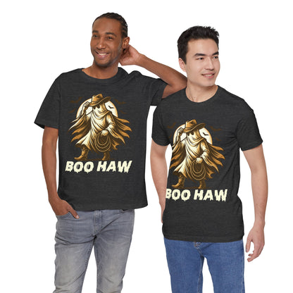 Boo Haw Shirt Ghost Cowboy Western Halloween Tee, Funny Rodeo Spirit Fall Outfit