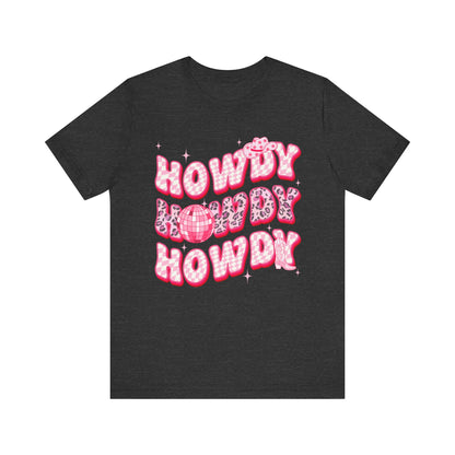 Howdy Pink Cowgirl Shirt – Leopard Disco Western Rodeo Country Girl Tee