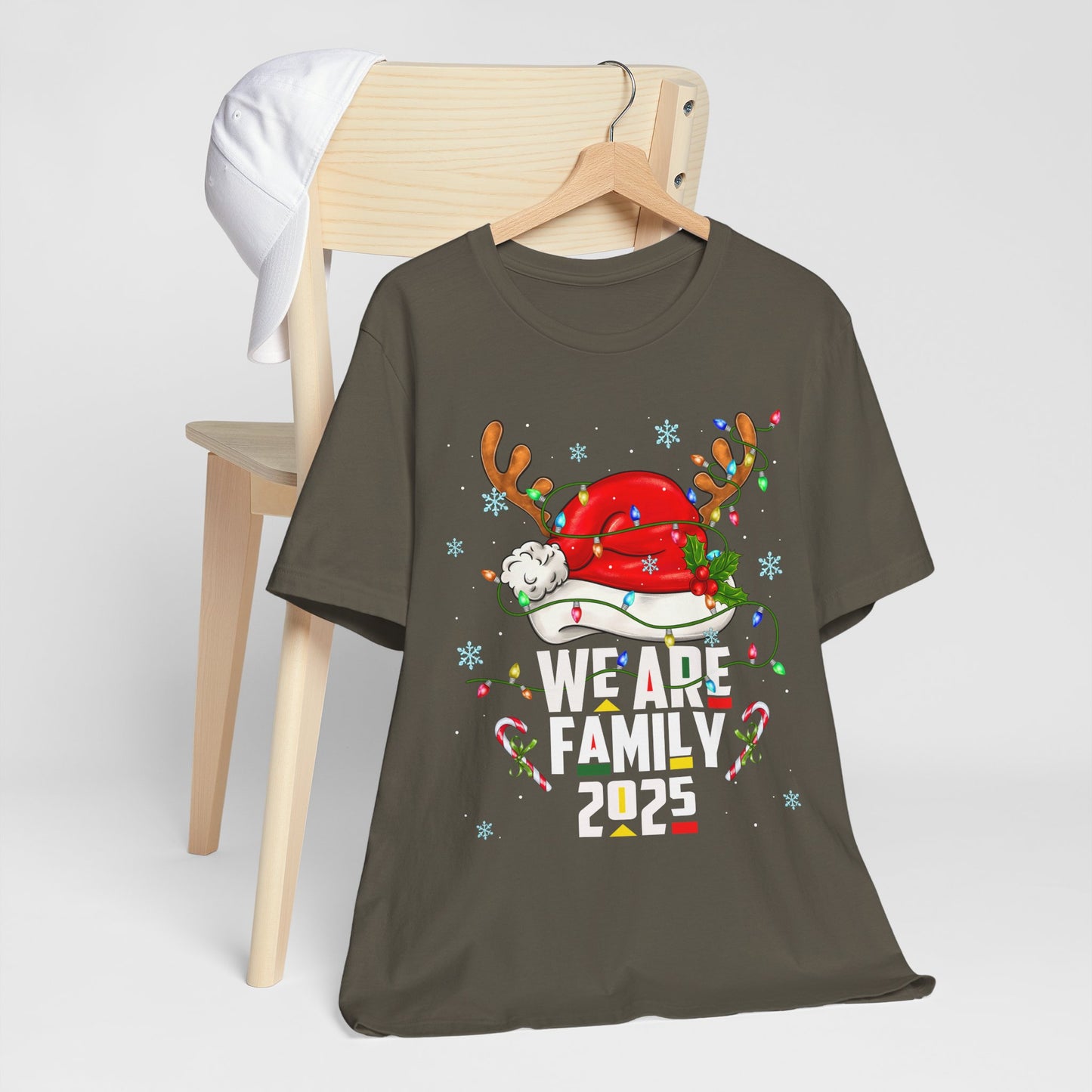 We Are Family 2025 Shirt – Afro Christmas Tree & Santa Matching Black Family Tee