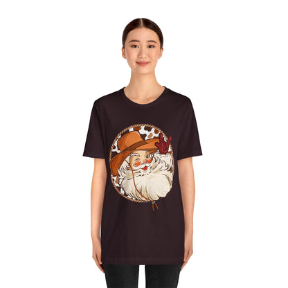 Retro Christmas Cowboy Santa Shirt – Groovy Western Howdy Holiday Tee