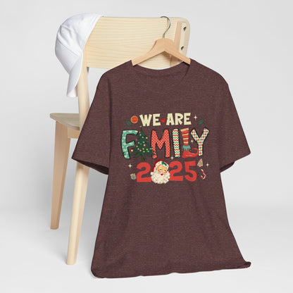 Vintage We Are Family Christmas Shirt – Retro Santa & Tree Matching Holiday Tee