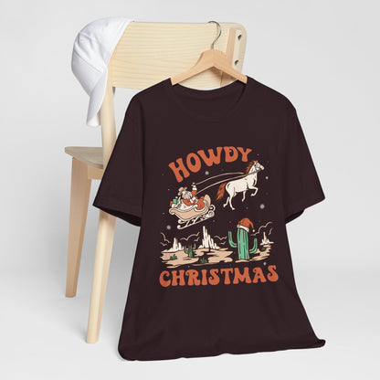 Howdy Christmas Shirt – Vintage Cowboy Santa on Horse Retro Western Holiday Tee
