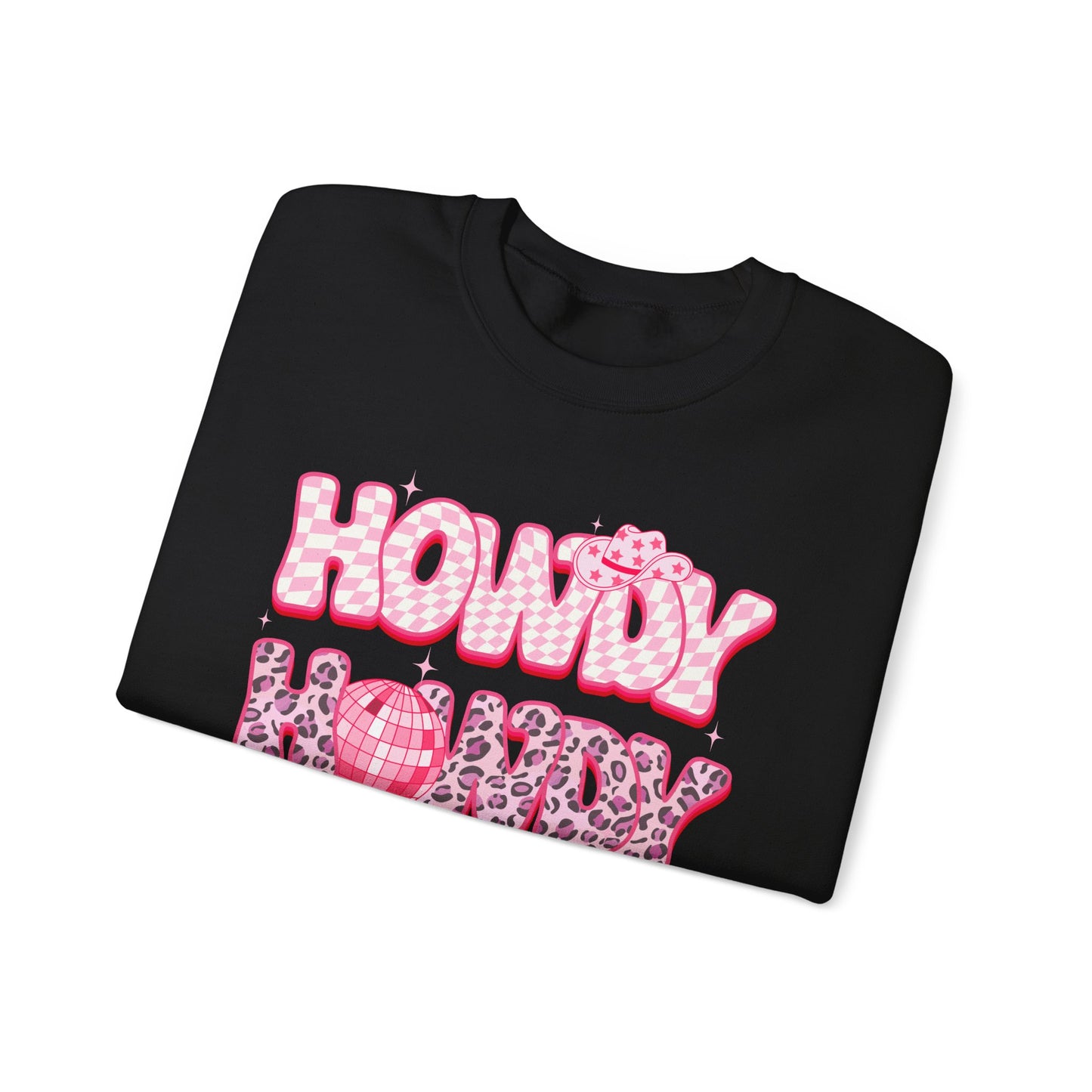 Disco Howdy Cowgirl Sweatshirt – Pink Leopard Western Rodeo Country Pullover
