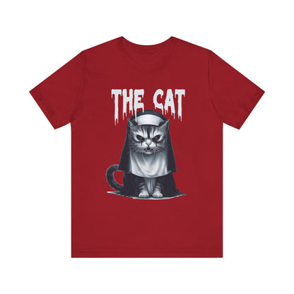 Spooky Cat Nun Halloween Creepy Cat Lovers Spooky Season T-Shirt