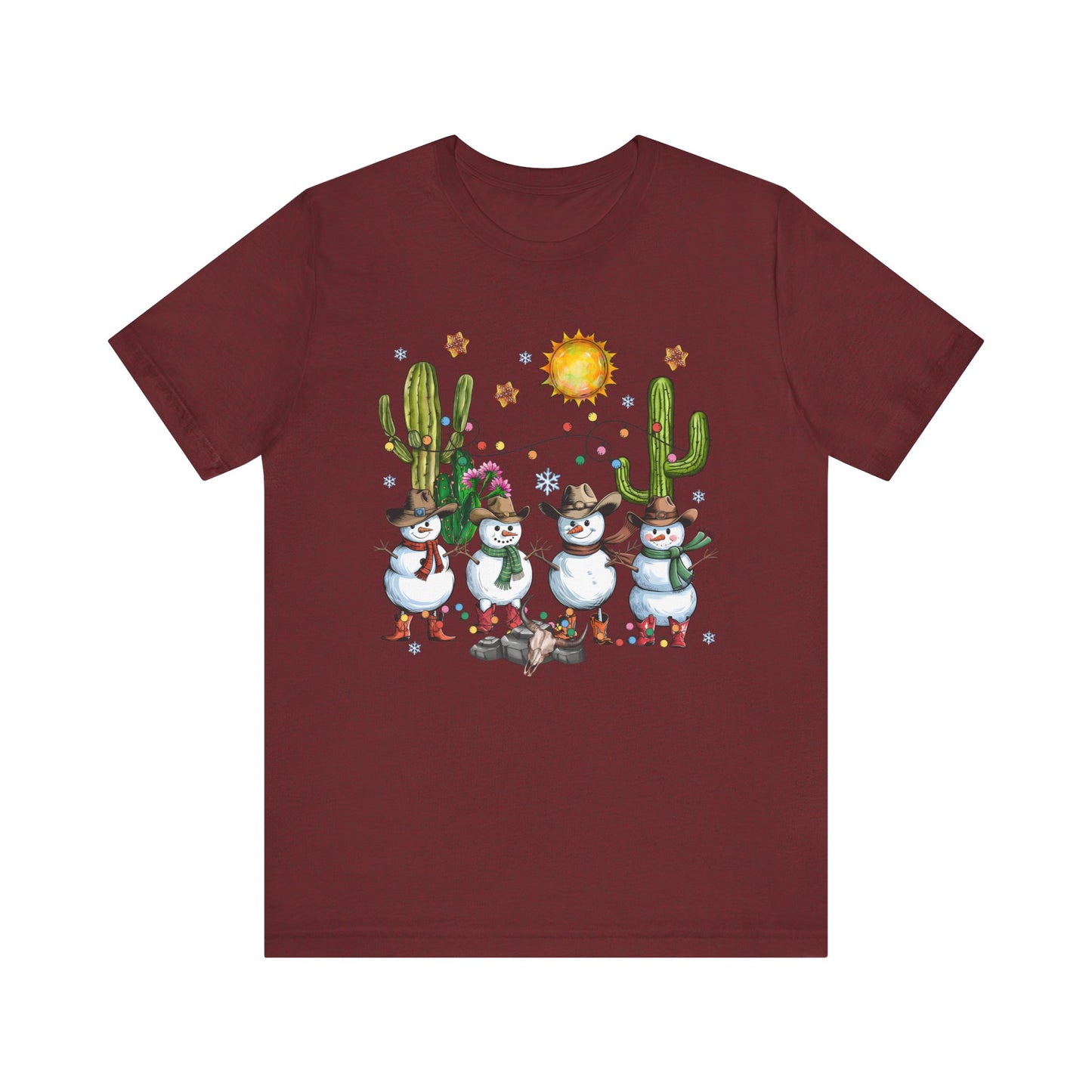 Snowman Cowboy Christmas Shirt – Western Howdy Holiday Tee for Kids & Boys