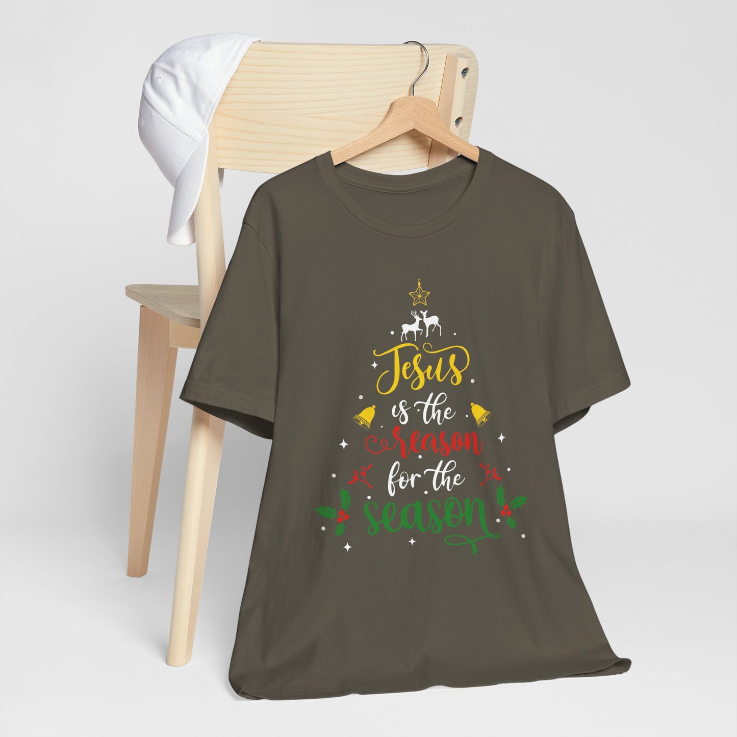 Jesus Is the Reason for the Season Shirt – Christian Christmas Tree Faith Tee