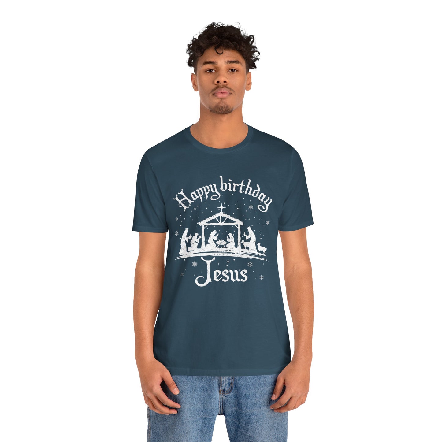 Happy Birthday Jesus Shirt – Christian Nativity Faith-Focused Christmas Tee