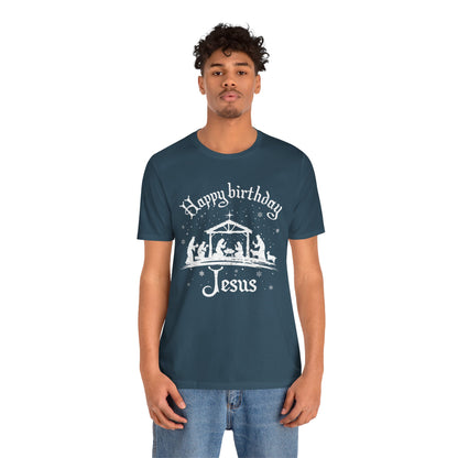 Happy Birthday Jesus Shirt – Christian Nativity Faith-Focused Christmas Tee