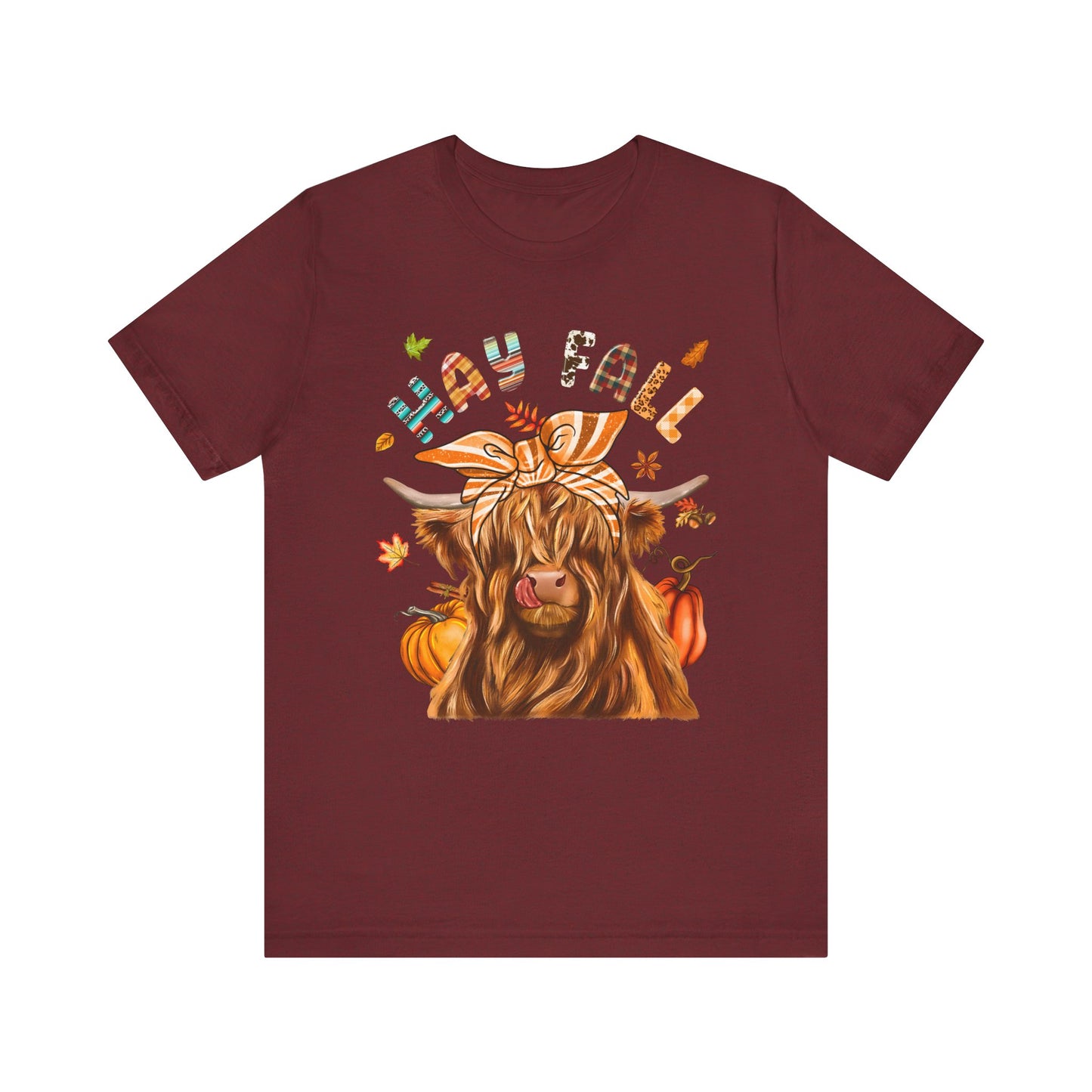 Hay Fall Highland Cow Shirt – Thankful Heifer Cute Farm Girl Thanksgiving Tee