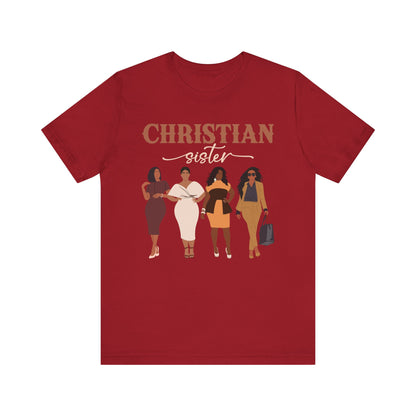 Christian Sister Melanin Shirt – Bold Black Woman of God Faith Graphic Tee
