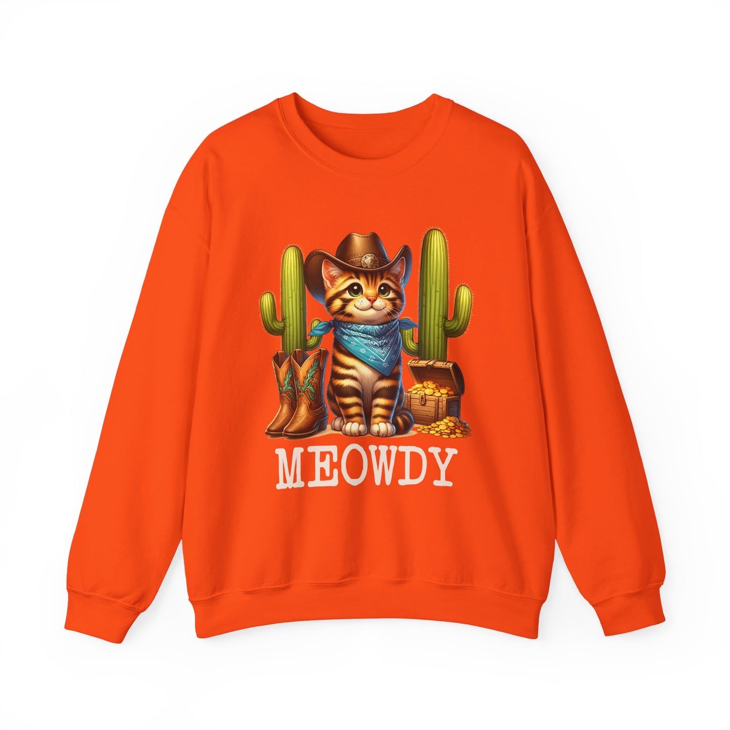 Meowdy Cowboy Cat Sweatshirt – Western Howdy Southern Country Cactus Pullover