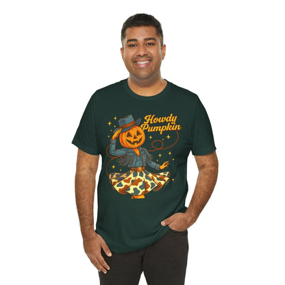 Howdy Pumpkin Shirt Cute Cowgirl Halloween Tee Western Fall Outfit for Women