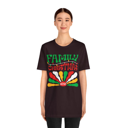 Family Christmas 2025 Shirt – Retro Groovy Matching Holiday Sunburst Tee