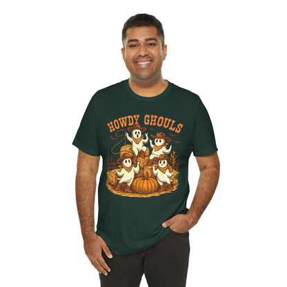 Howdy Ghouls Shirt – Cute Ghost Cowboy Halloween Tee, Western Rodeo Texas Fall Outfit