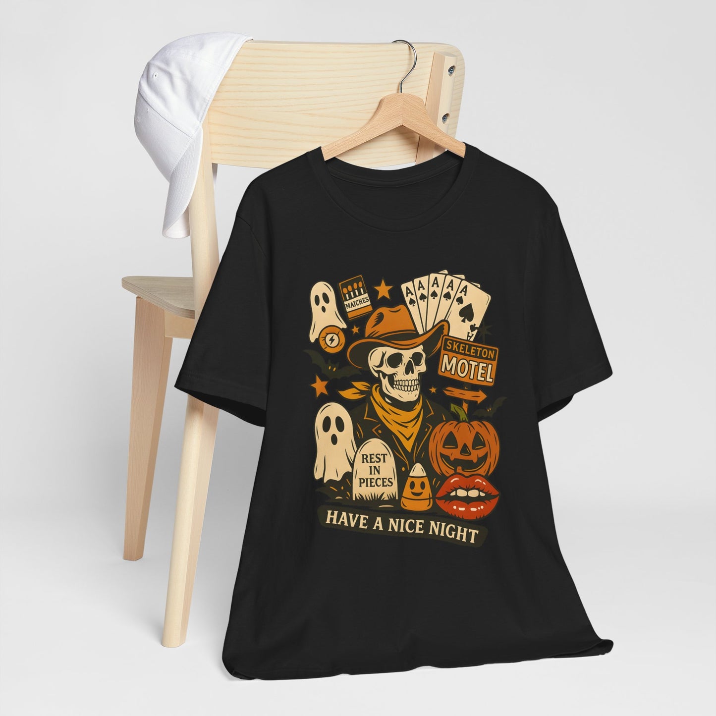 Have A Nice Night Shirt – Spooky Cowboy Skeleton Western Halloween Tee
