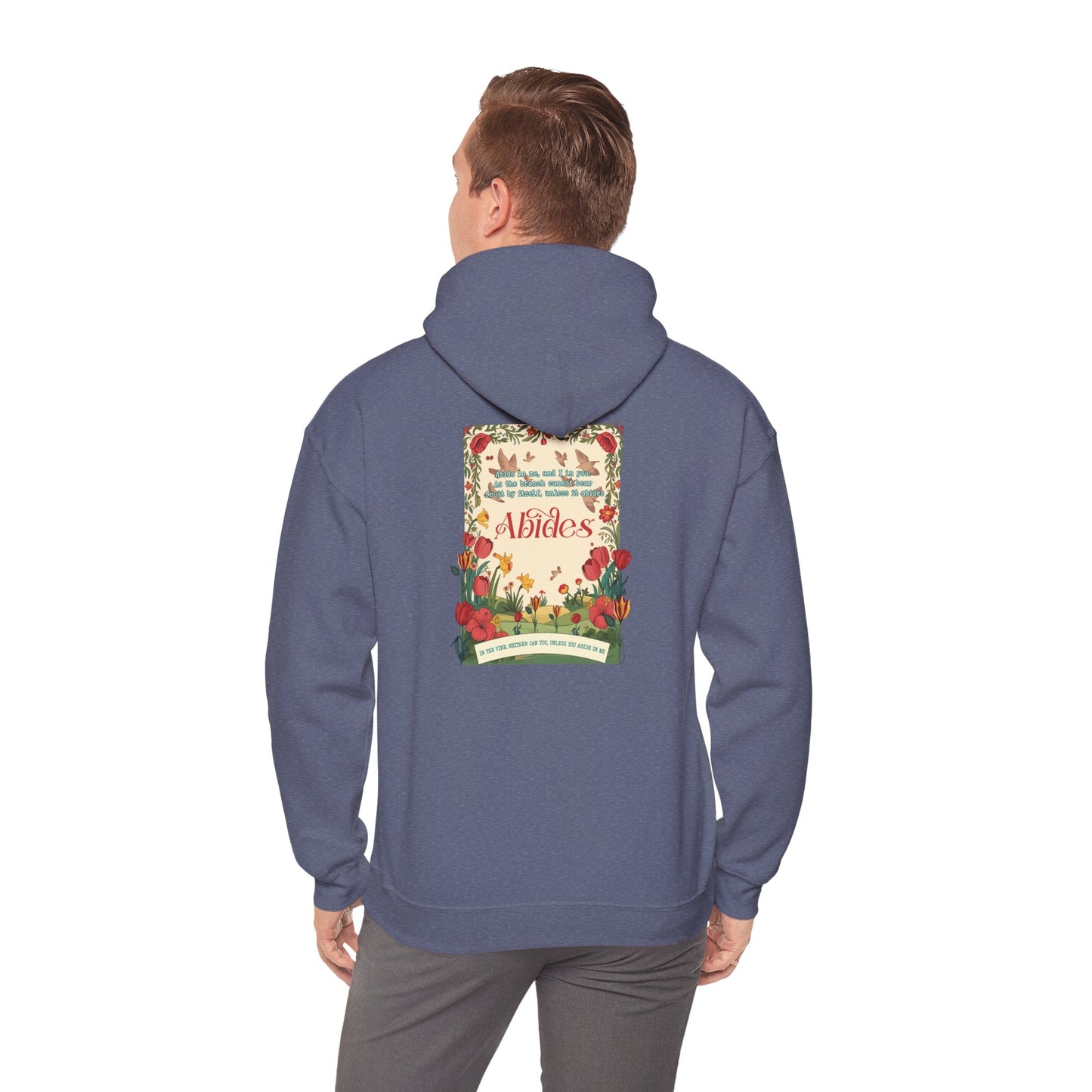 Abide in Me Hoodie – Faithful Blooms Bible Scripture Christian Pullover