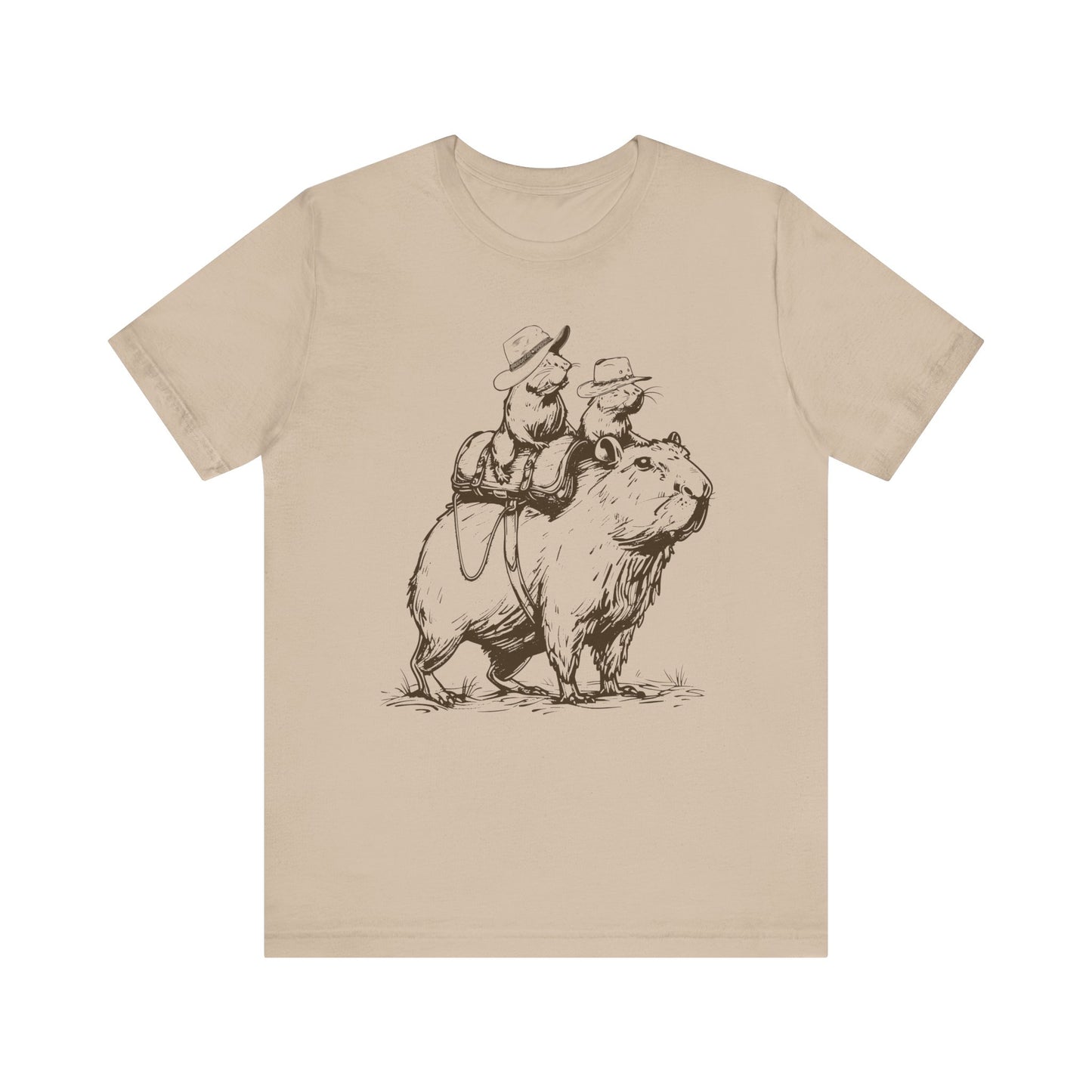 Vintage Rat Riding Capybara Shirt – Funny Western Cowboy Rodeo Tee