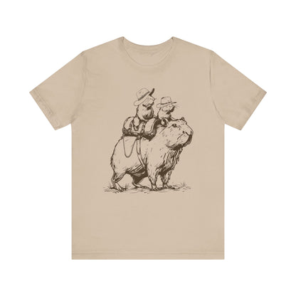 Vintage Rat Riding Capybara Shirt – Funny Western Cowboy Rodeo Tee