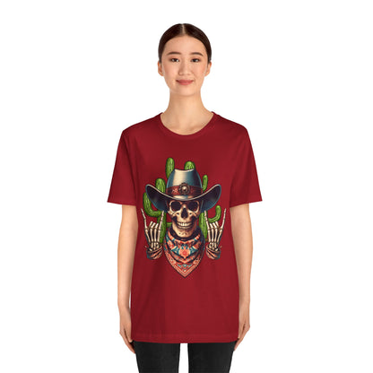 Skeleton Cowboy Howdy Shirt – Rock Hand Skull Western Rodeo Texas Tee