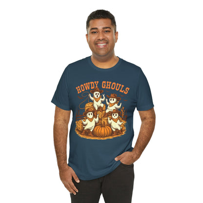 Howdy Ghouls Shirt – Cute Ghost Cowboy Halloween Tee, Western Rodeo Texas Fall Outfit