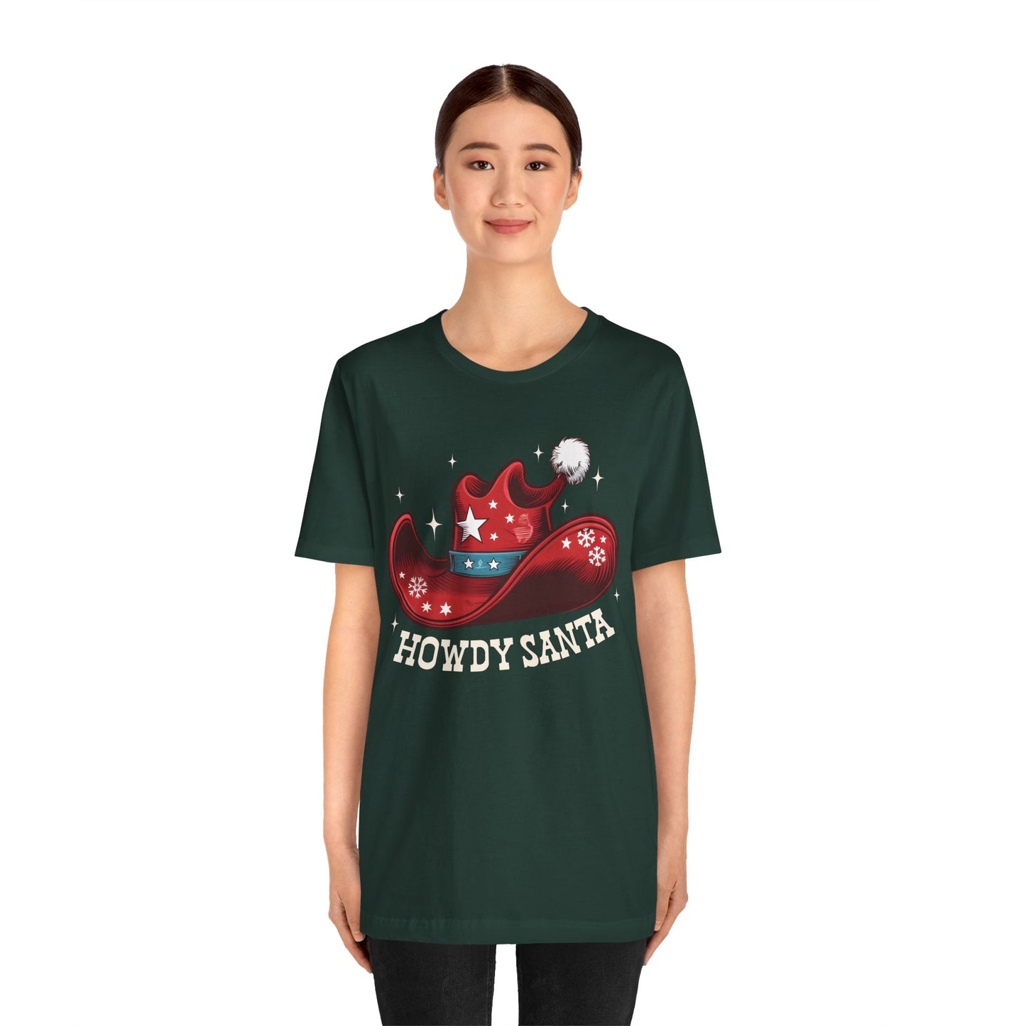 Howdy Santa Shirt – Funny Cowboy Claus Western Christmas Holiday Pajama Tee