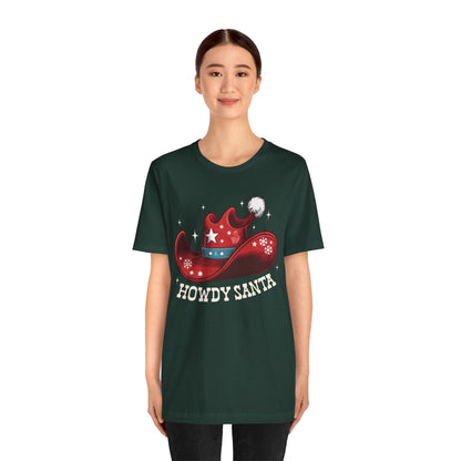 Howdy Santa Shirt – Funny Cowboy Claus Western Christmas Holiday Pajama Tee