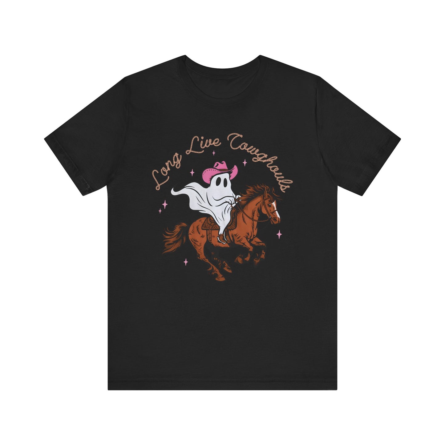 Long Live Cowghouls T-Shirt, Western Ghost Cowgirl Halloween Tee, Spooky Rodeo Shirt