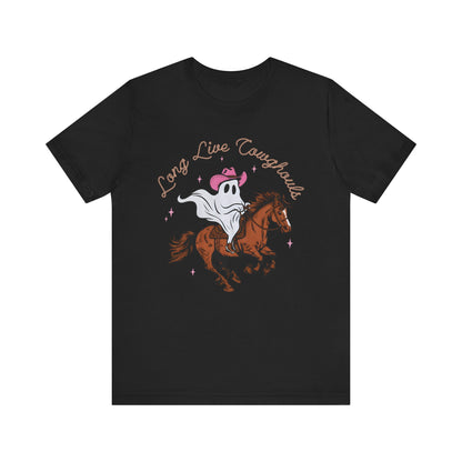 Long Live Cowghouls T-Shirt, Western Ghost Cowgirl Halloween Tee, Spooky Rodeo Shirt