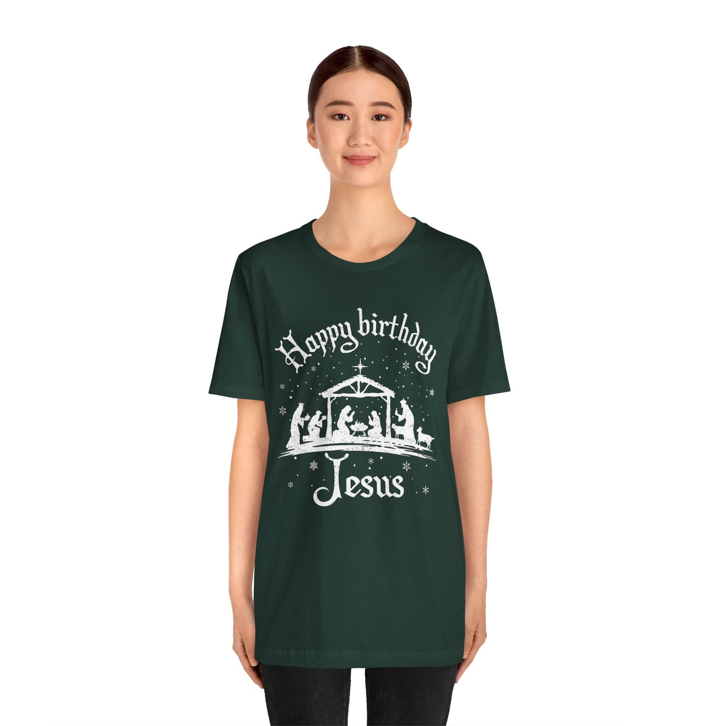 Happy Birthday Jesus Shirt – Christian Nativity Faith-Focused Christmas Tee