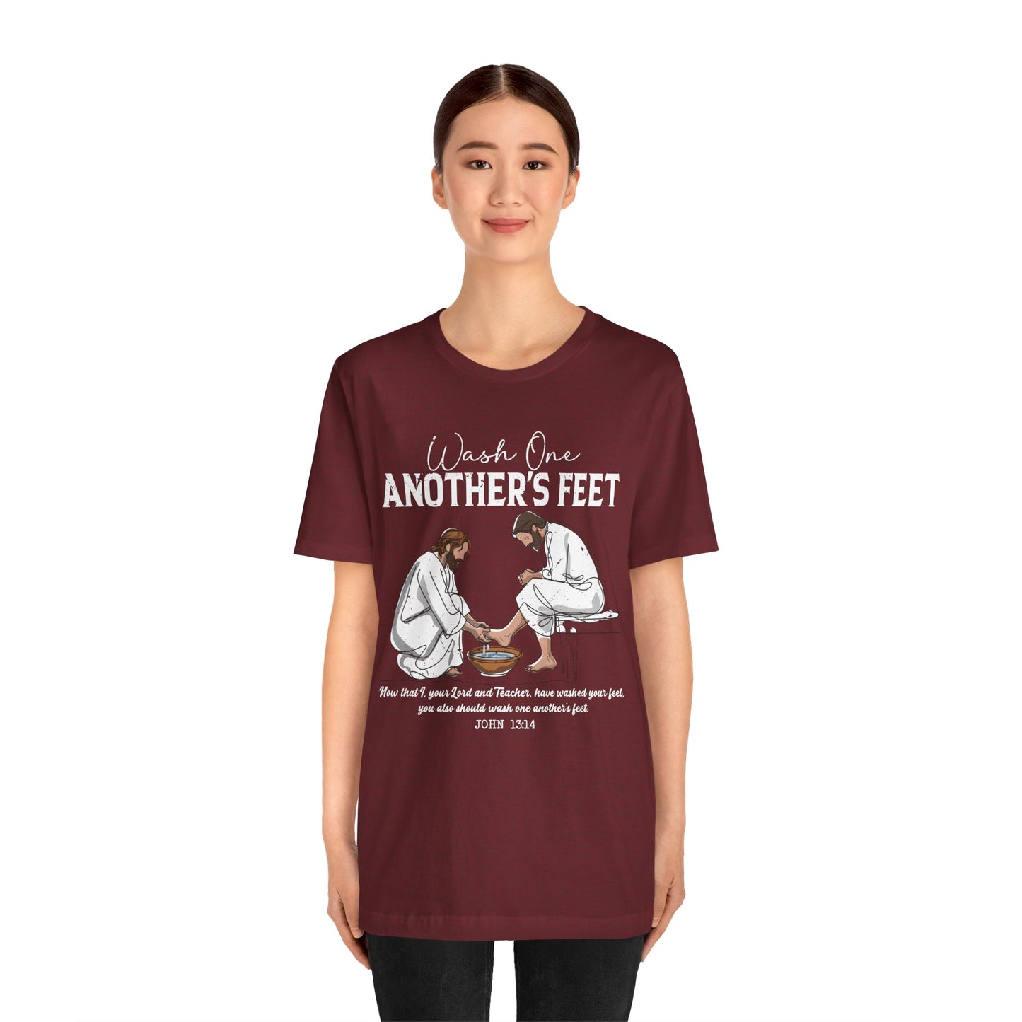 Wash One Another’s Feet Shirt – John 13:14 Christian Servant Heart Tee