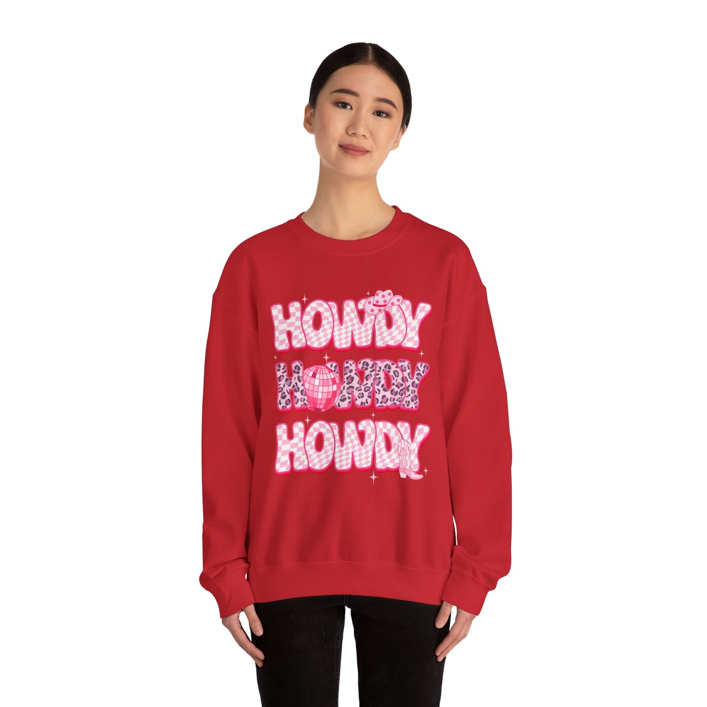 Disco Howdy Cowgirl Sweatshirt – Pink Leopard Western Rodeo Country Pullover
