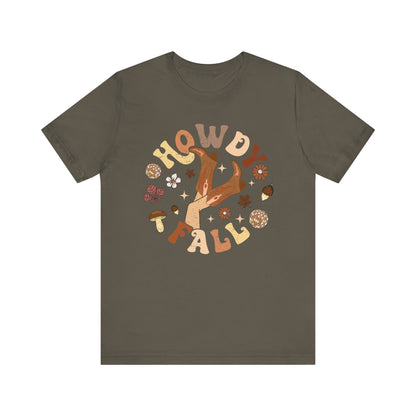 Retro Groovy Howdy Fall Shirt – Western Cowgirl Thanksgiving Rodeo Tee